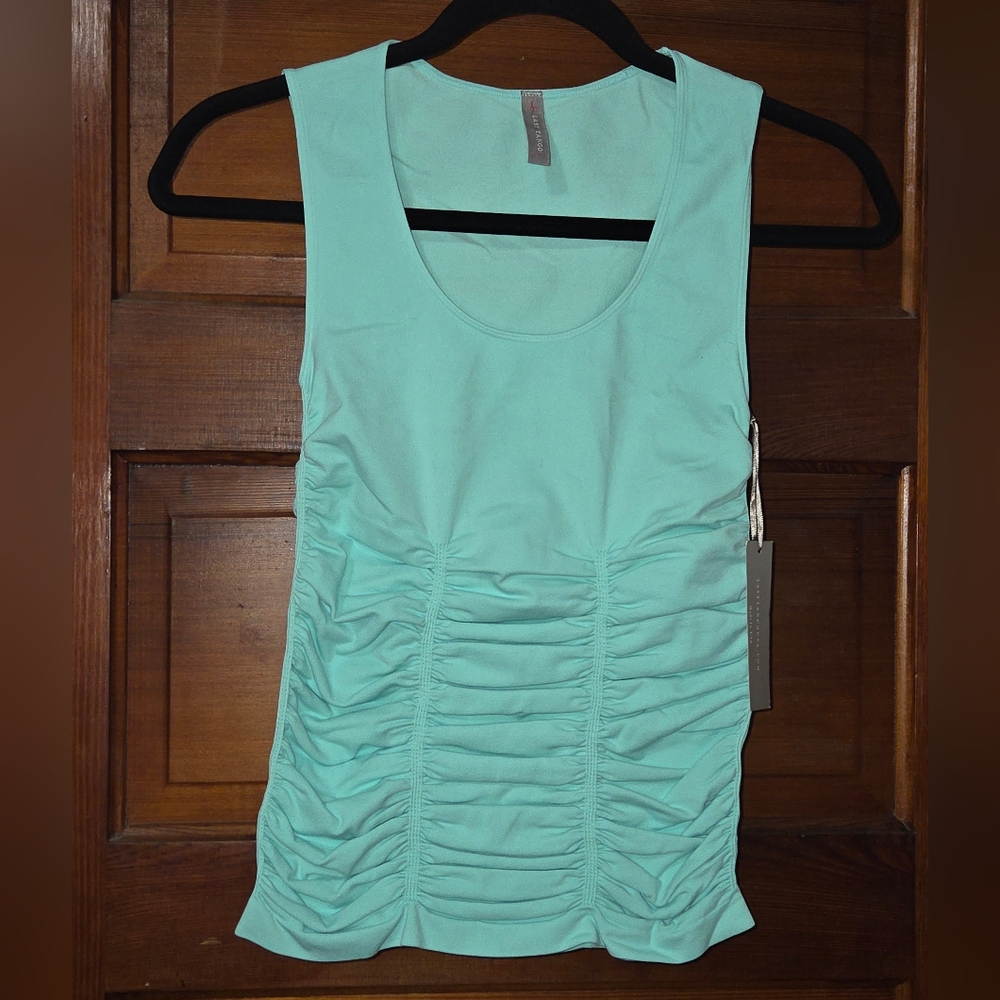 NWT Last Tango Mint/Aqua Ruched Tank Top (Multiple Sizes)